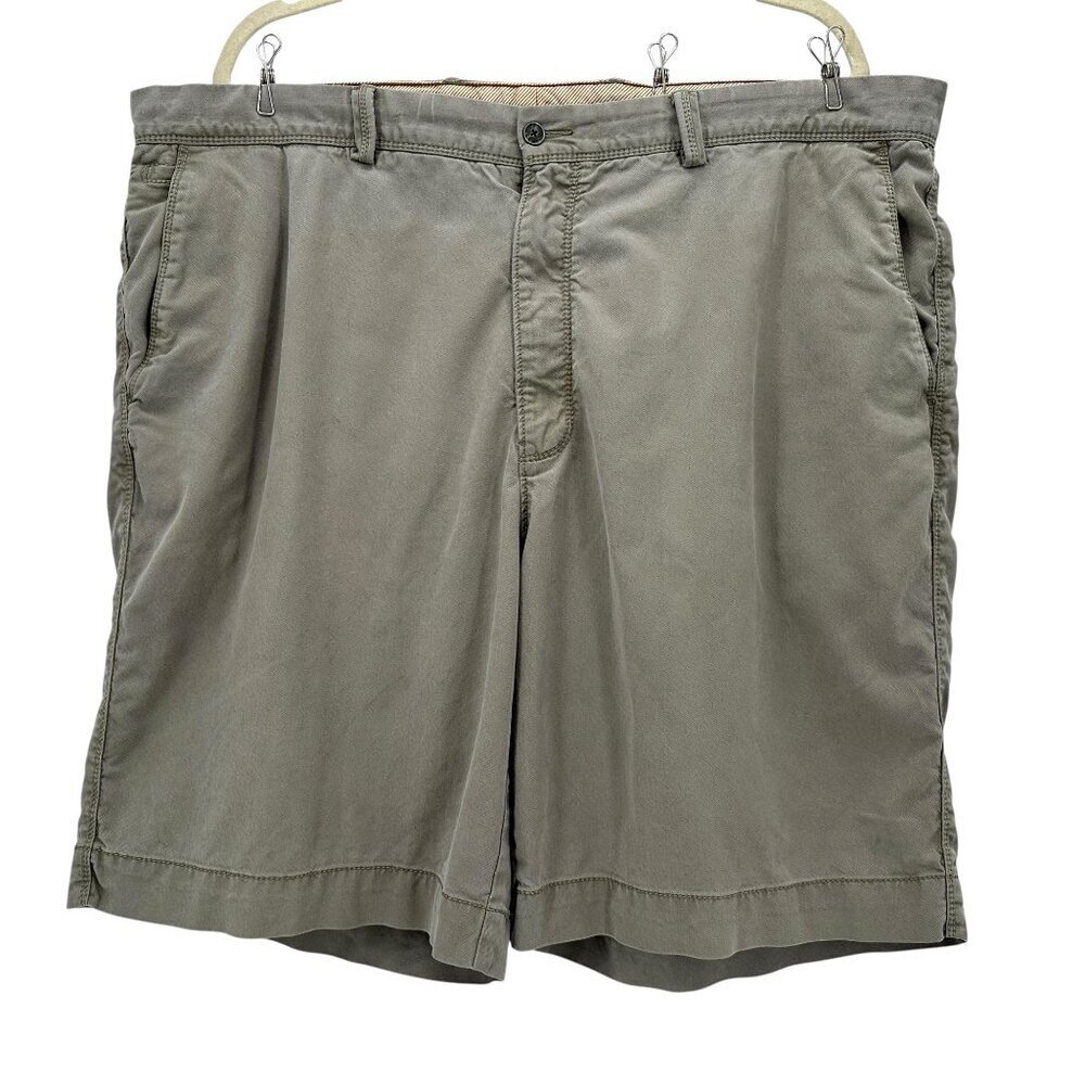 Tommy Bahama Mens 42L Shorts Flat Front Gray Pockets Tencel Blend